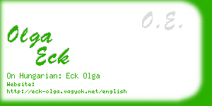 olga eck business card